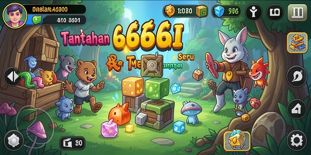 Screenshot gameplay 666I menampilkan berbagai tantangan Puzzle yang menarik.