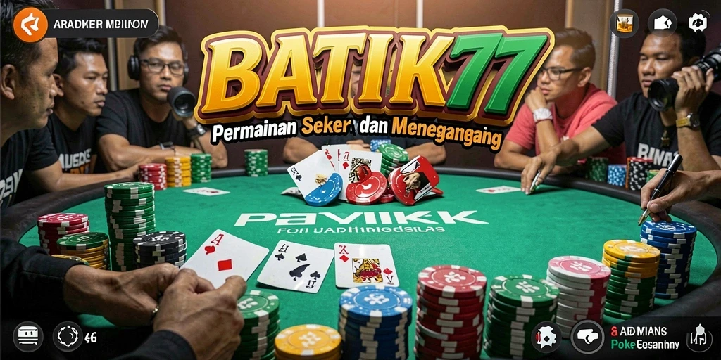 Gambaran menarik dari gameplay poker yang menegangkan di BATIK77.