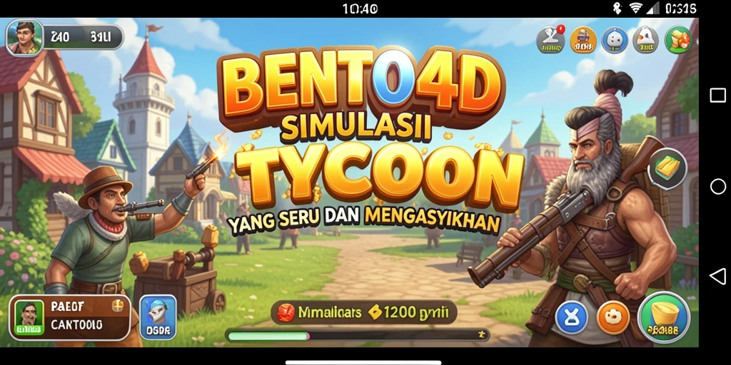 Screenshot gameplay BENTO4D menampilkan momen seru membangun bisnis.