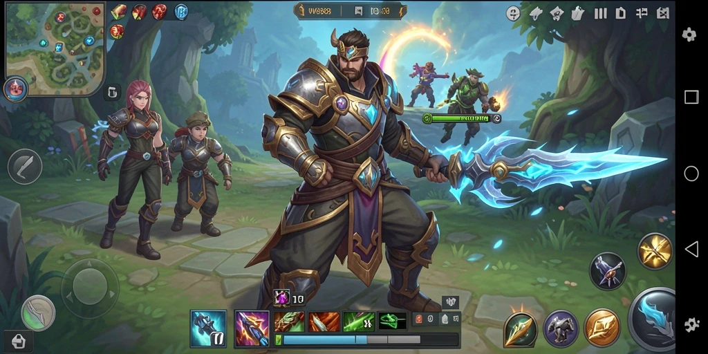 Screenshot gameplay CW8888 menampilkan pertarungan epik dalam dunia MMORPG.