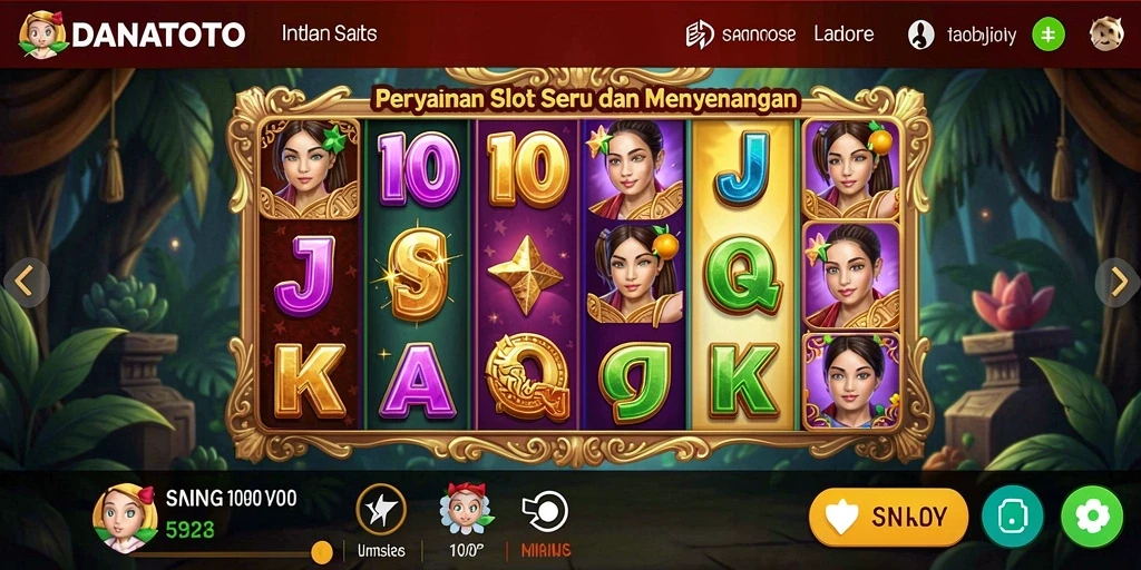 Tampilan menarik dari gameplay Slot di DANATOTO.