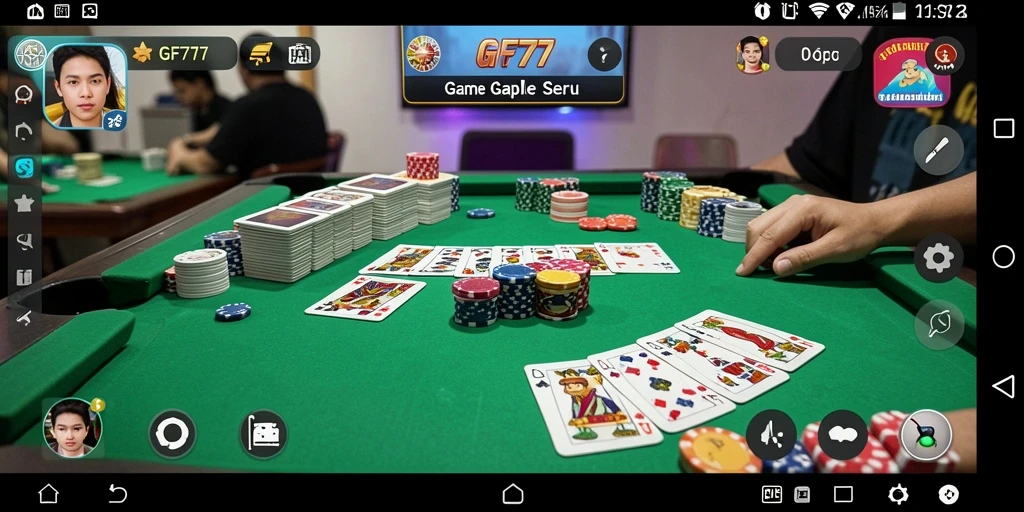 Tampilan gameplay Gaple yang menarik dan intuitif.