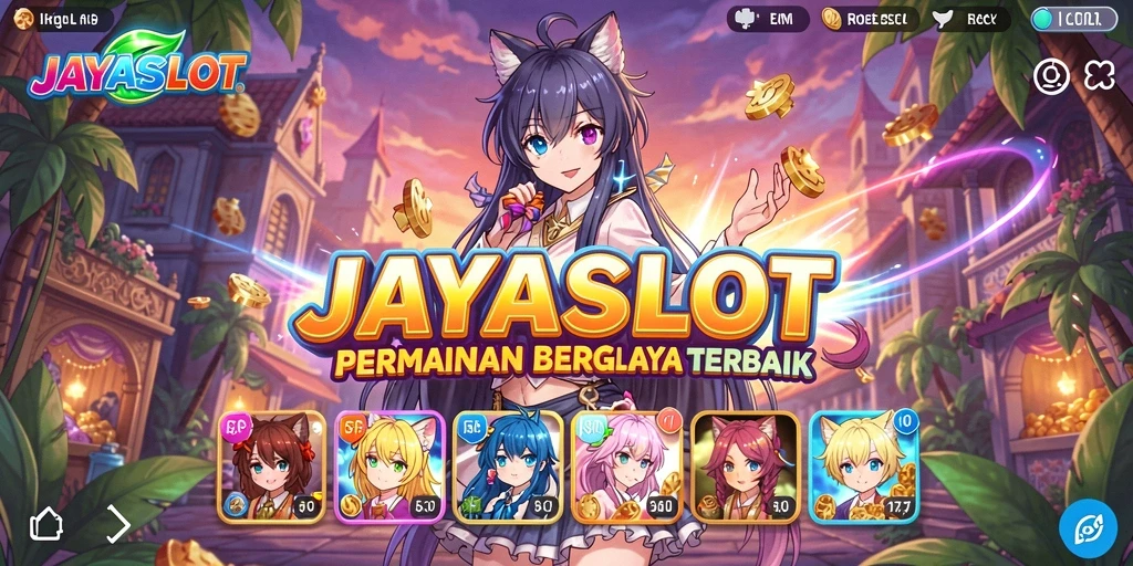 Tampilan gameplay JAYASLOT dengan karakter anime yang menawan.