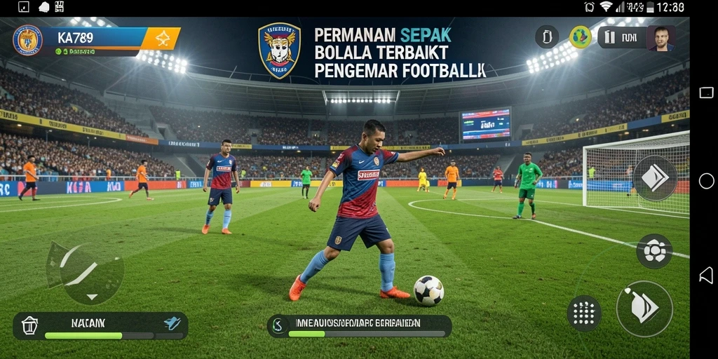 Tangkapan layar gameplay KA789 dengan aksi sepak bola yang memukau.