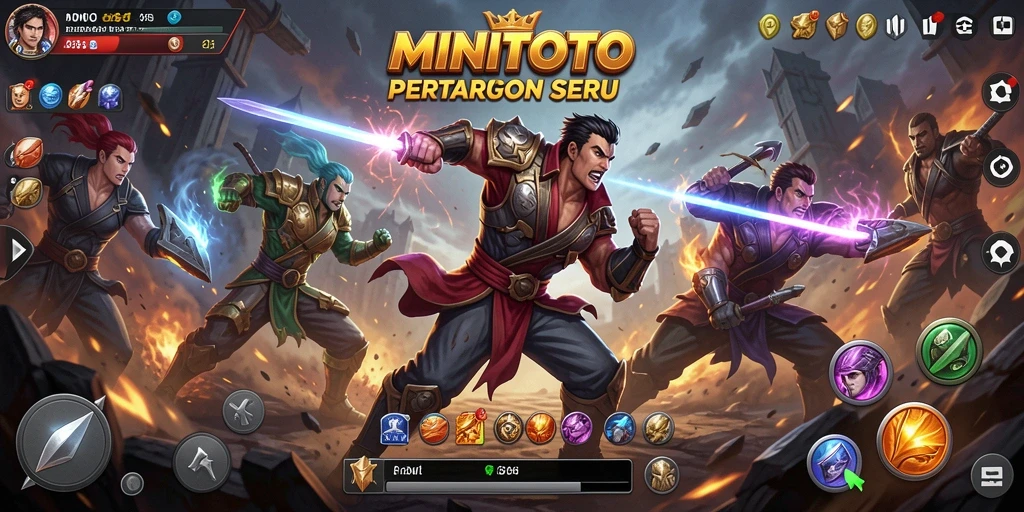 Tangkapan layar MINITOTO menampilkan pertarungan seru dengan efek visual yang memukau.