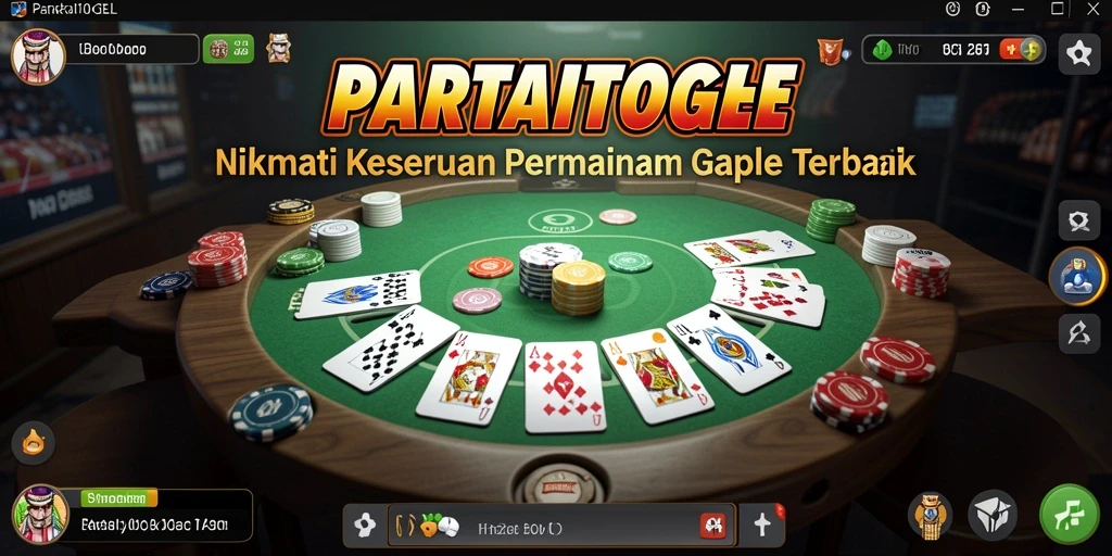 Screenshot utama PARTAITOGEL menampilkan gameplay Gaple yang menarik.