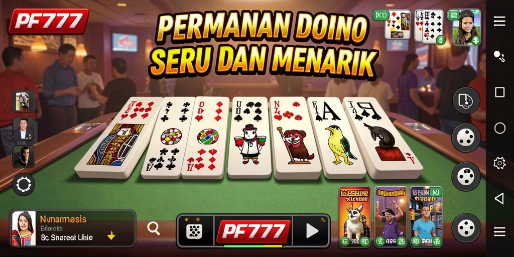 Screenshot gameplay PF777 menampilkan aksi domino yang mendebarkan.