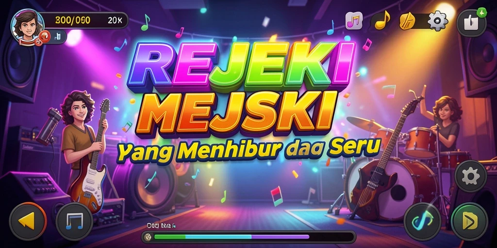Screenshot gameplay REJEKI menampilkan aksi bermain musik yang seru.