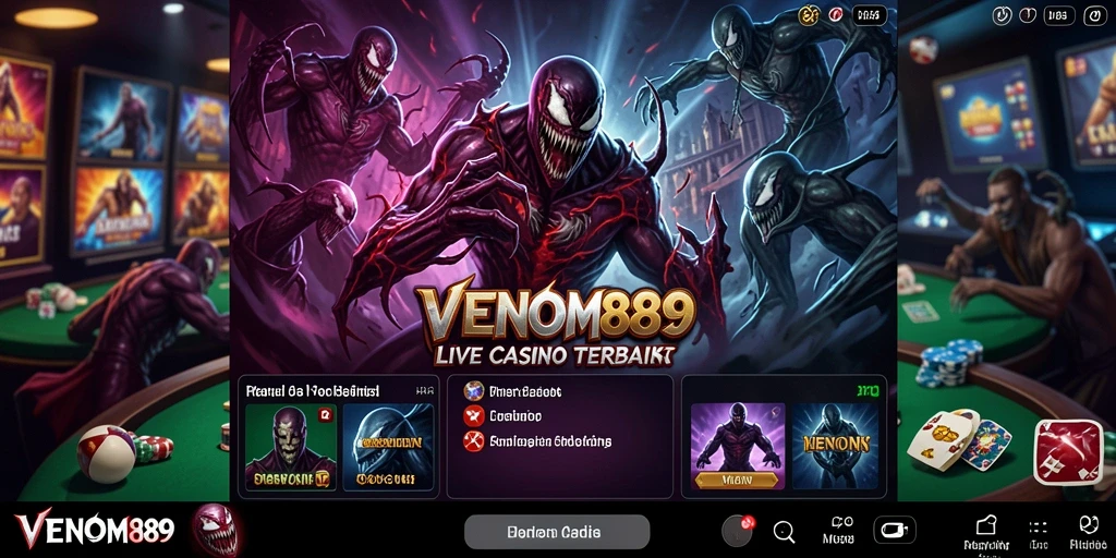 Tampilan gameplay Live Casino di VENOM889 yang memukau.