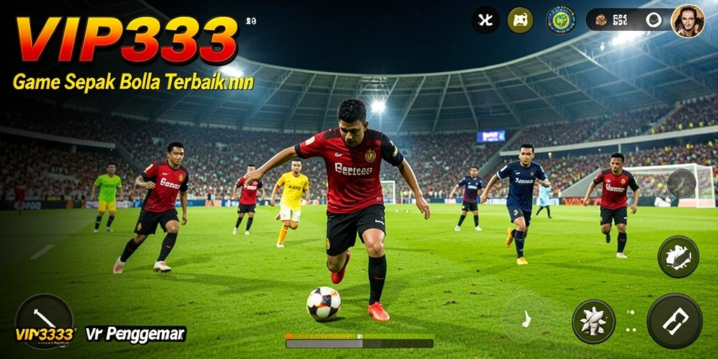 Tampilan gameplay VIP333 menampilkan aksi sepak bola yang mendebarkan.