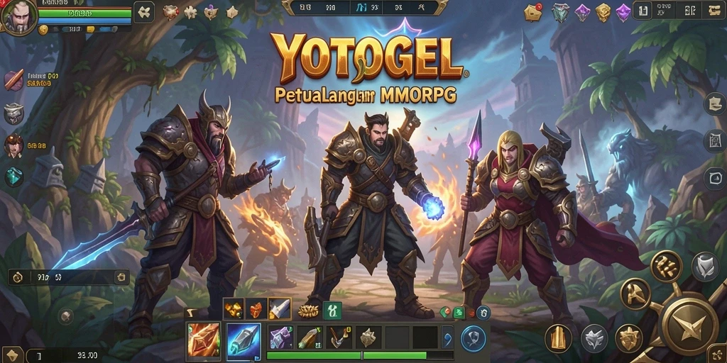 Tangkapan layar YOTOGEL menampilkan aksi seru dalam pertempuran MMORPG.